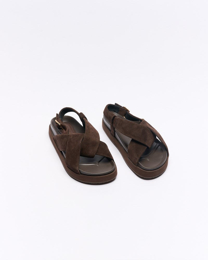 Mya Leather Sandal - Chocolate