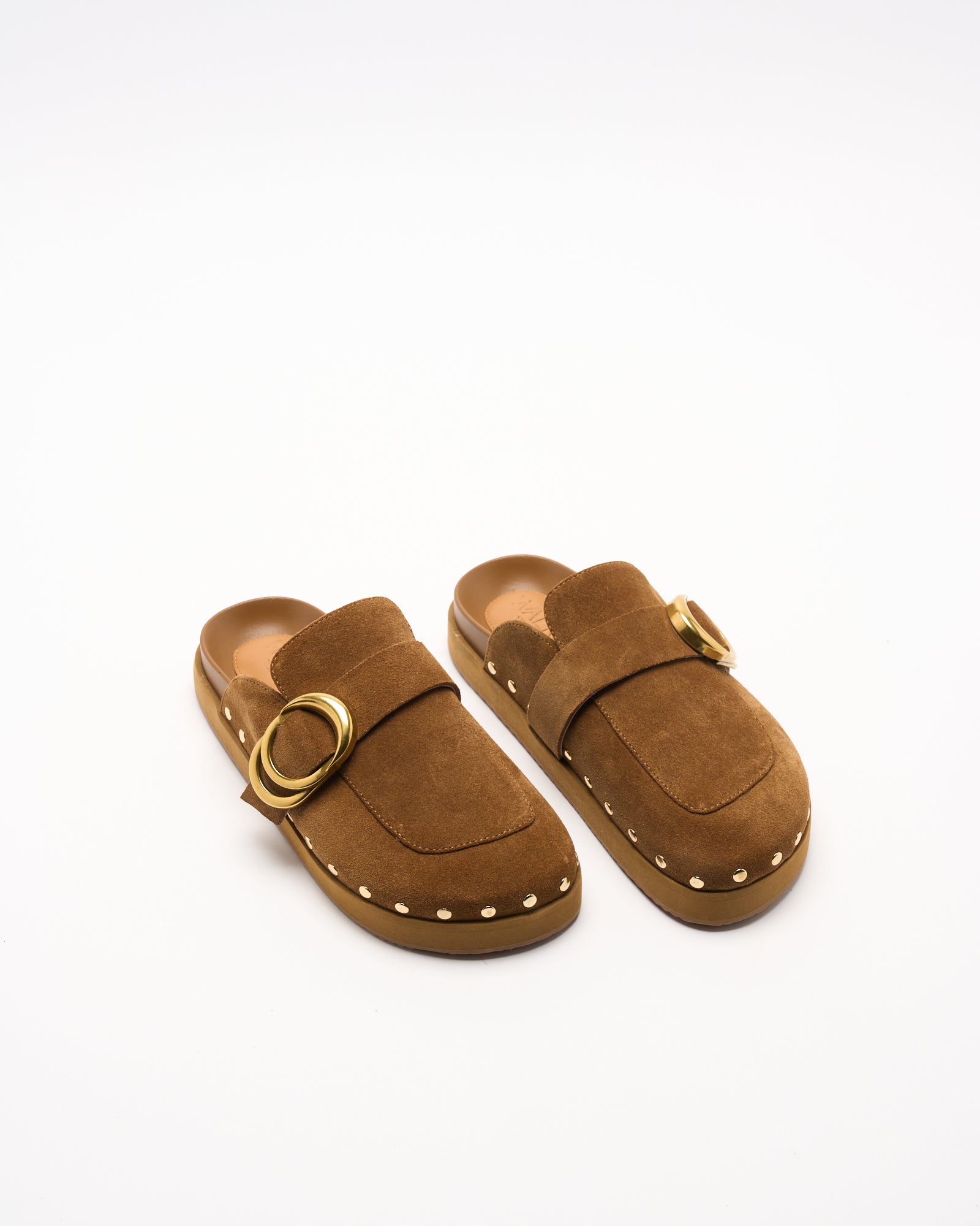 Pascal Leather Mule - Tan Suede