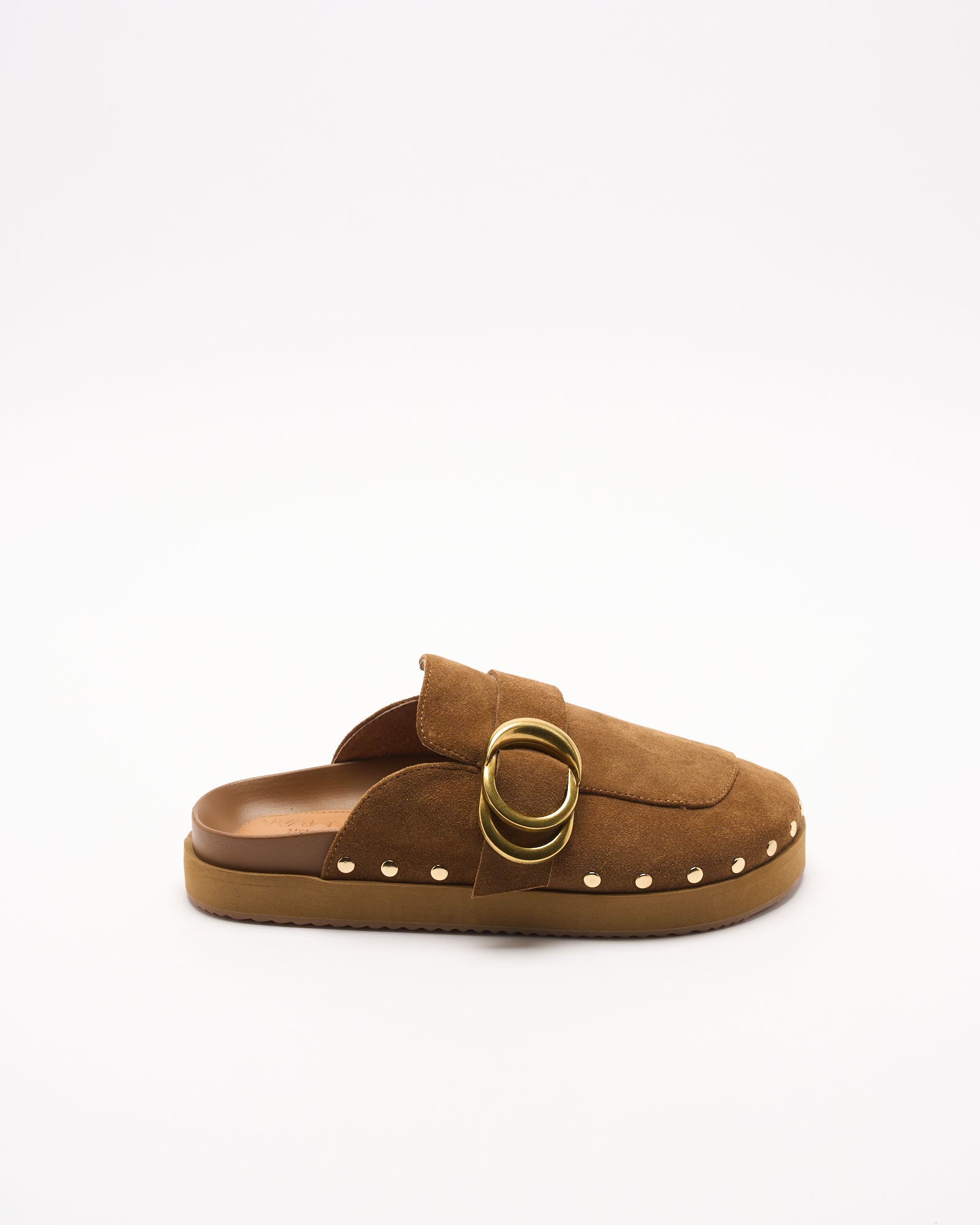 Pascal Leather Mule - Tan Suede