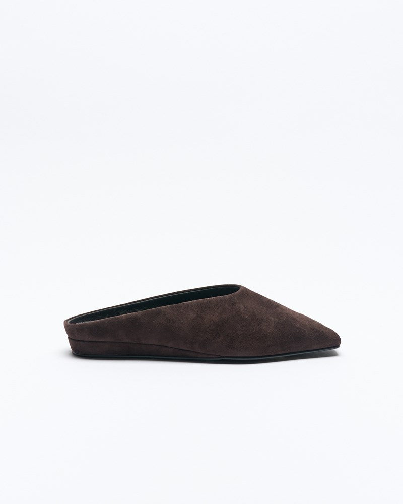 Pia Leather Mule - Chocolate