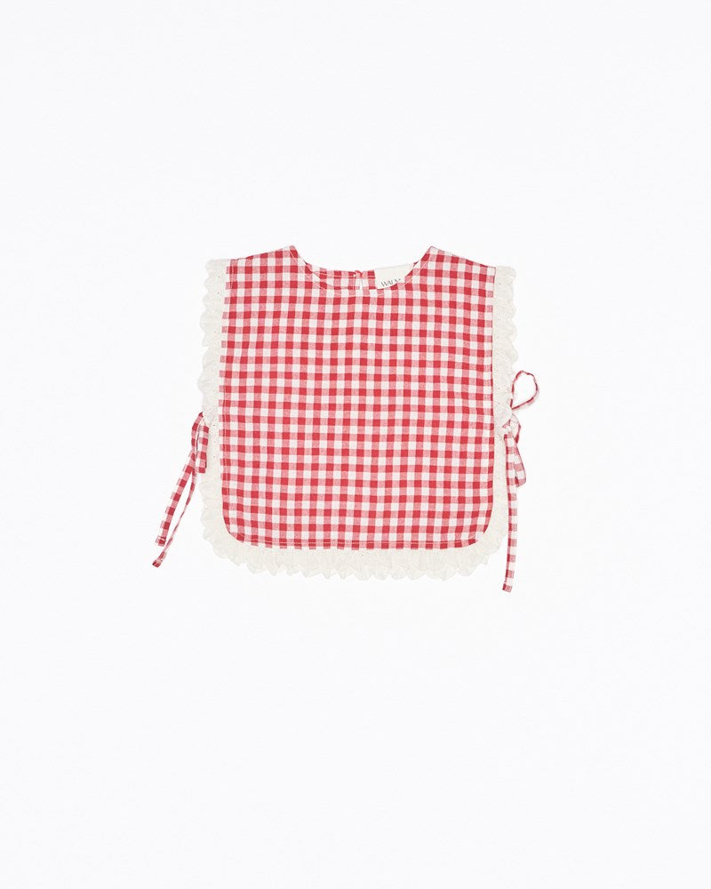Plum Top - Red White Check