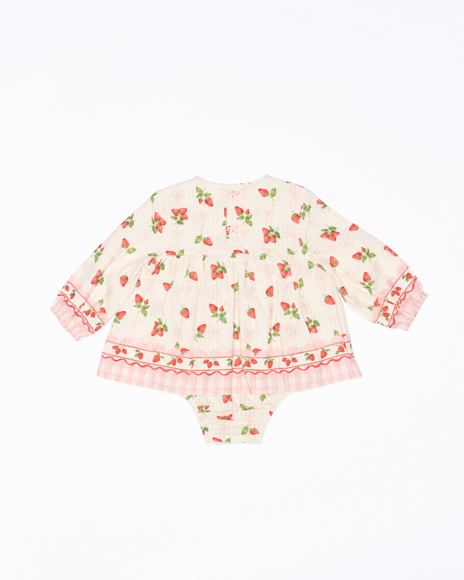 Poppy Romper - Strawberries and Cream