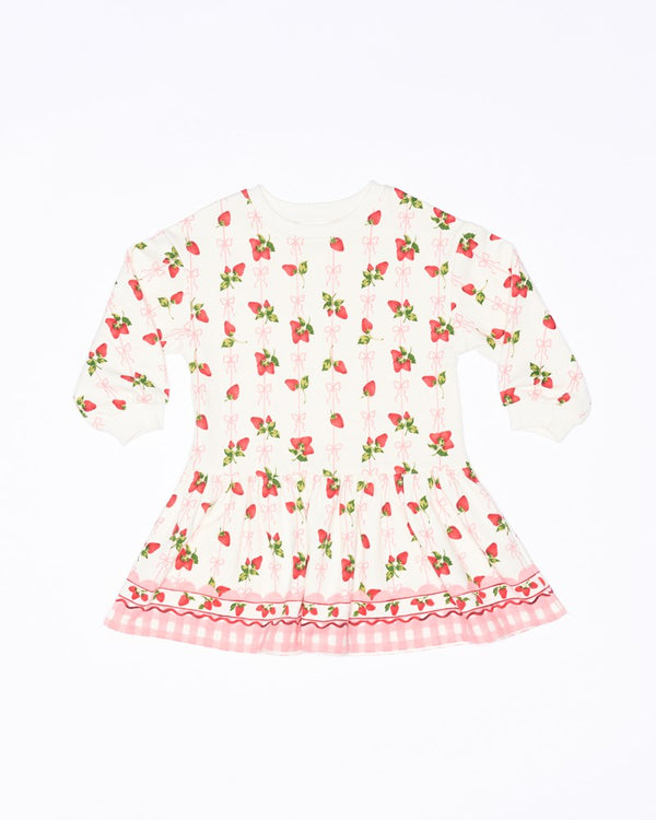 Poppy Sweater Dress - Strawberries and Cream