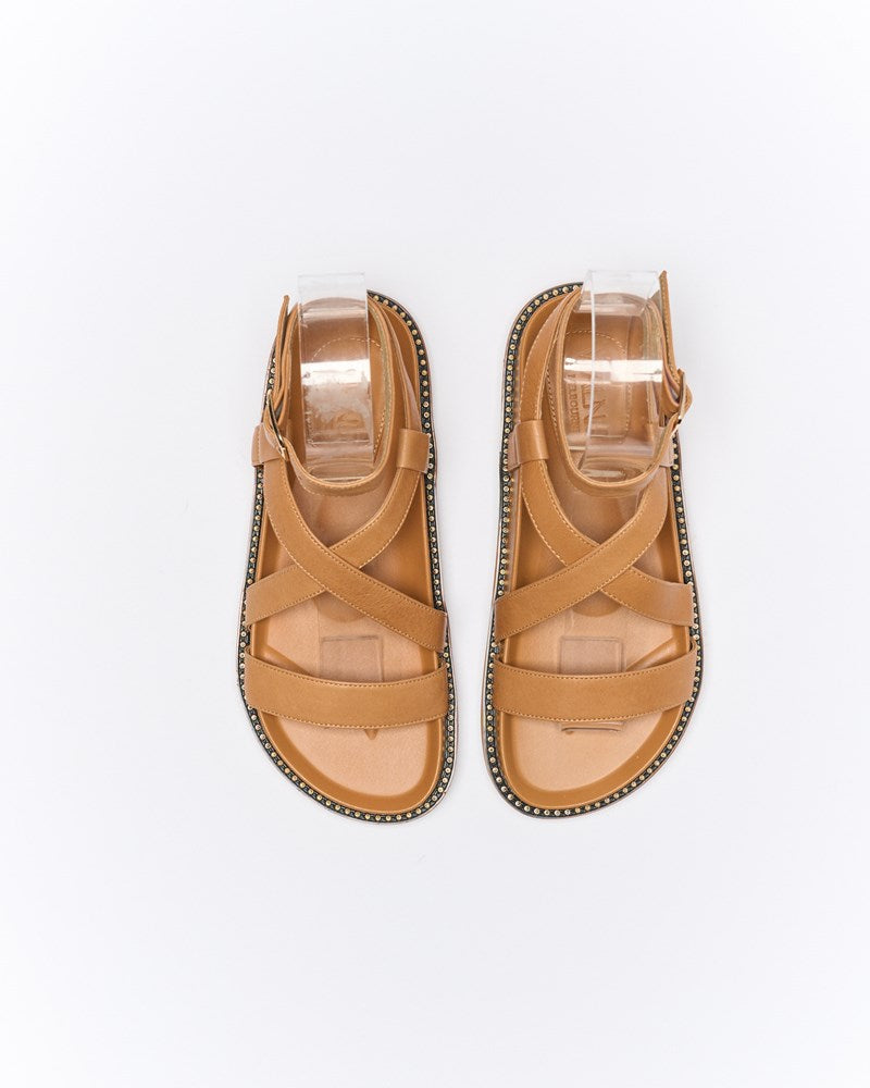Presly Leather Sandal - Coconut Tan