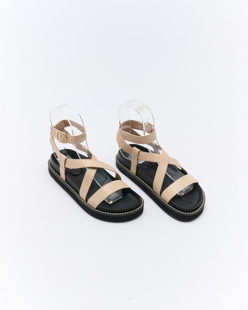 Presly Leather Sandal - Oyster *Pre Order*