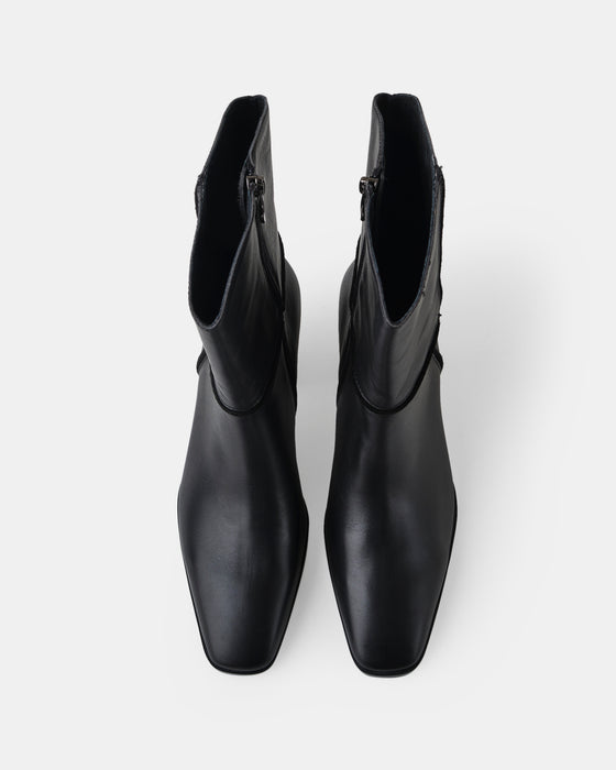 Ulla Leather Boot - Black