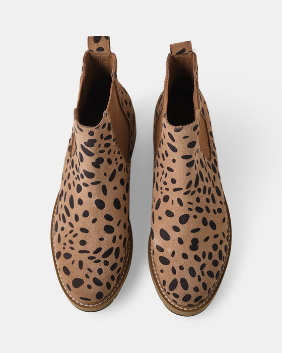 Jade Leather Boot - Cheetah