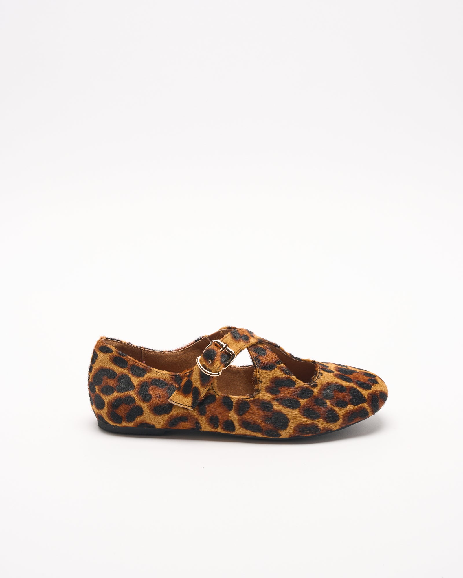 Rani Leather Ballet - Tan Leopard