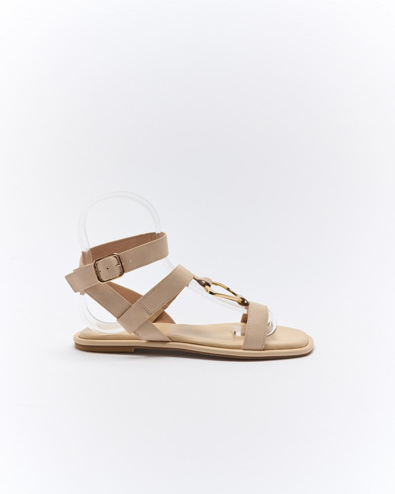 Rhodes Leather Sandal - Oyster