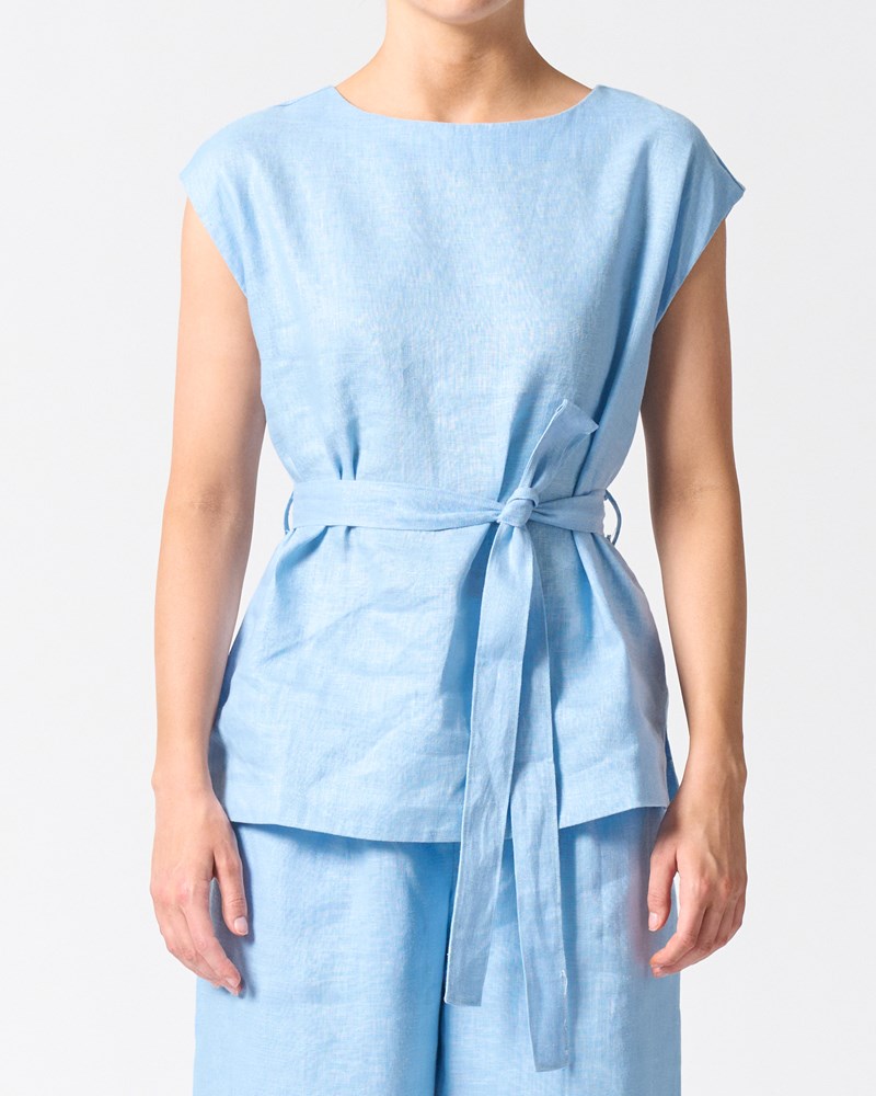 Rhodes Top - Sky Blue