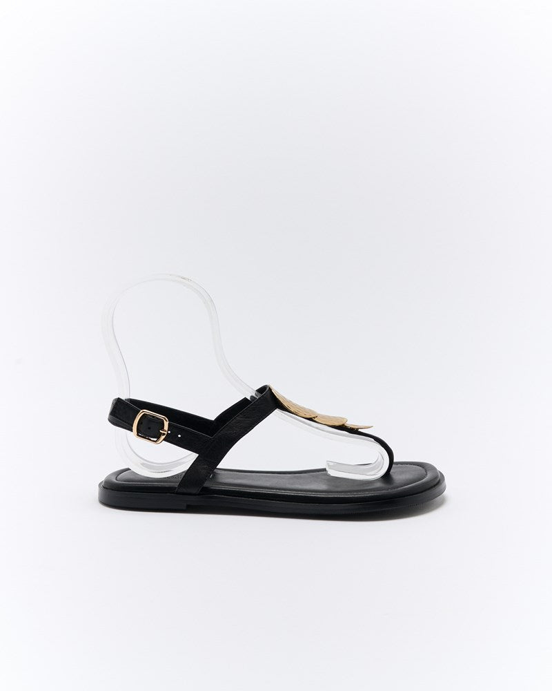 Roxie Leather Sandal - Black