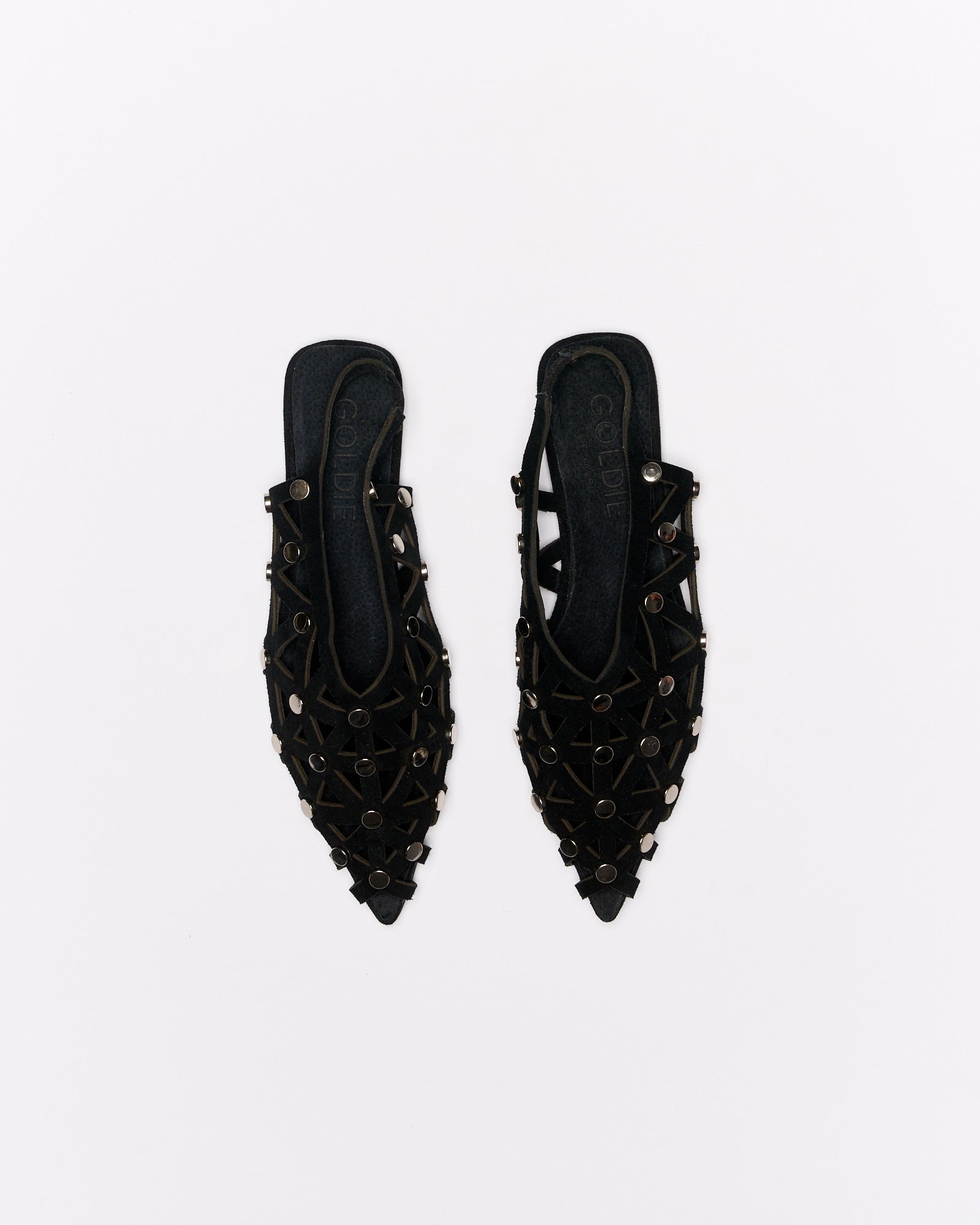 Safia Leather Ballet - Black