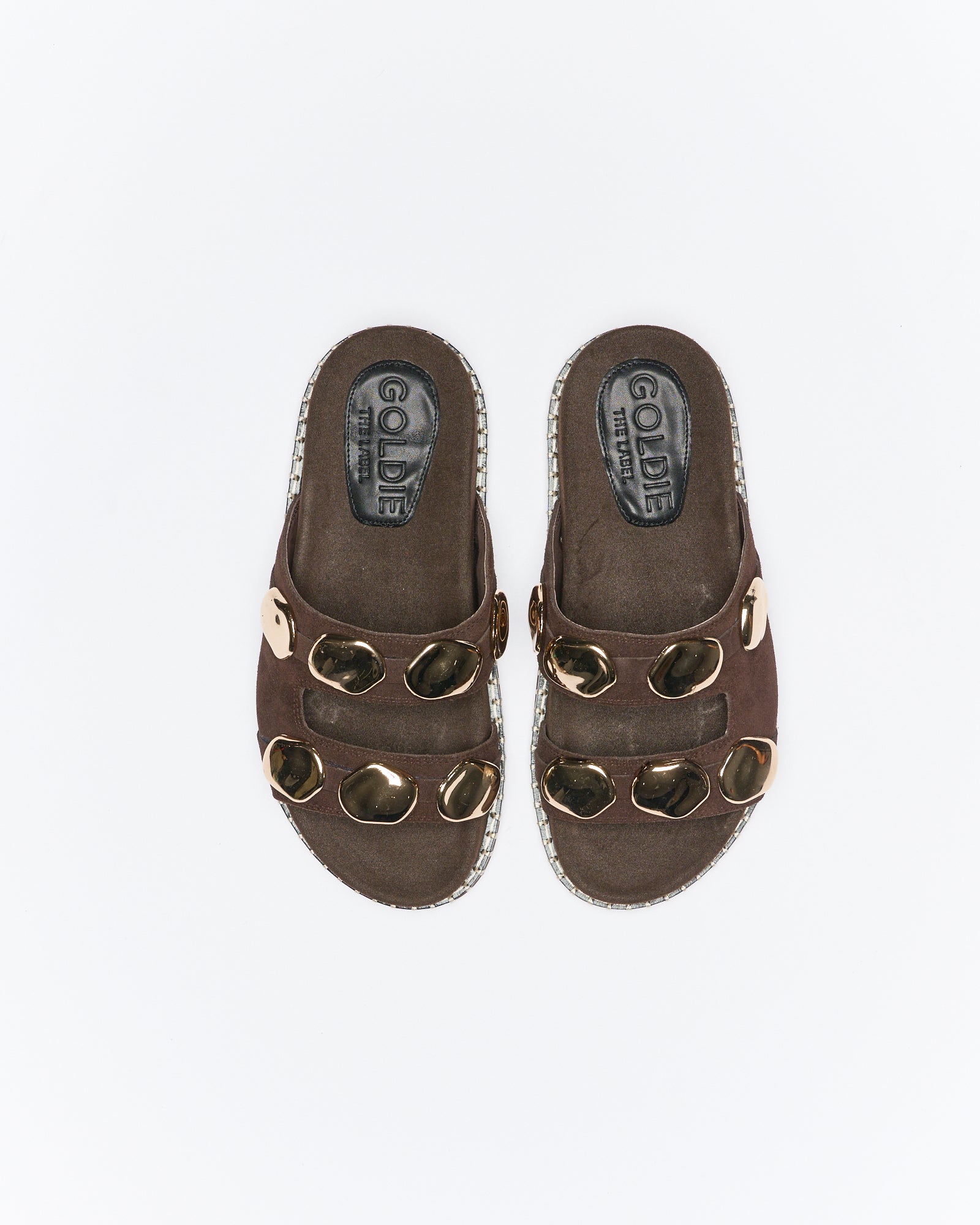 Shae Leather Slide - Chocolate Suede