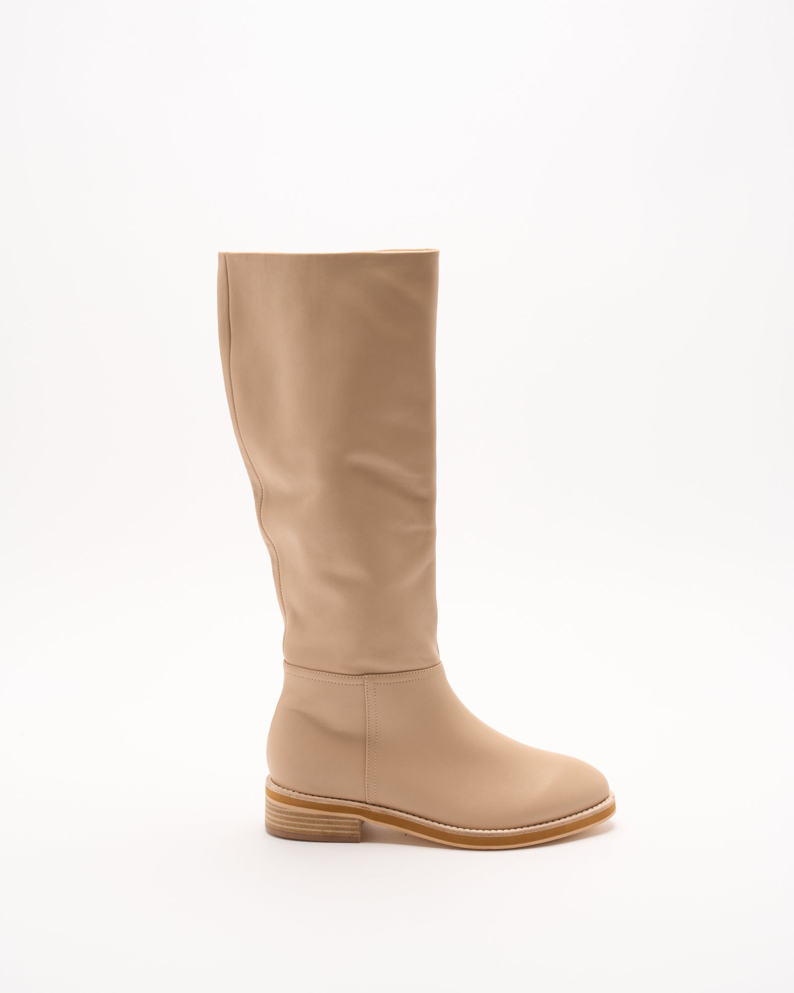 Tessa Leather Boot - Fawn
