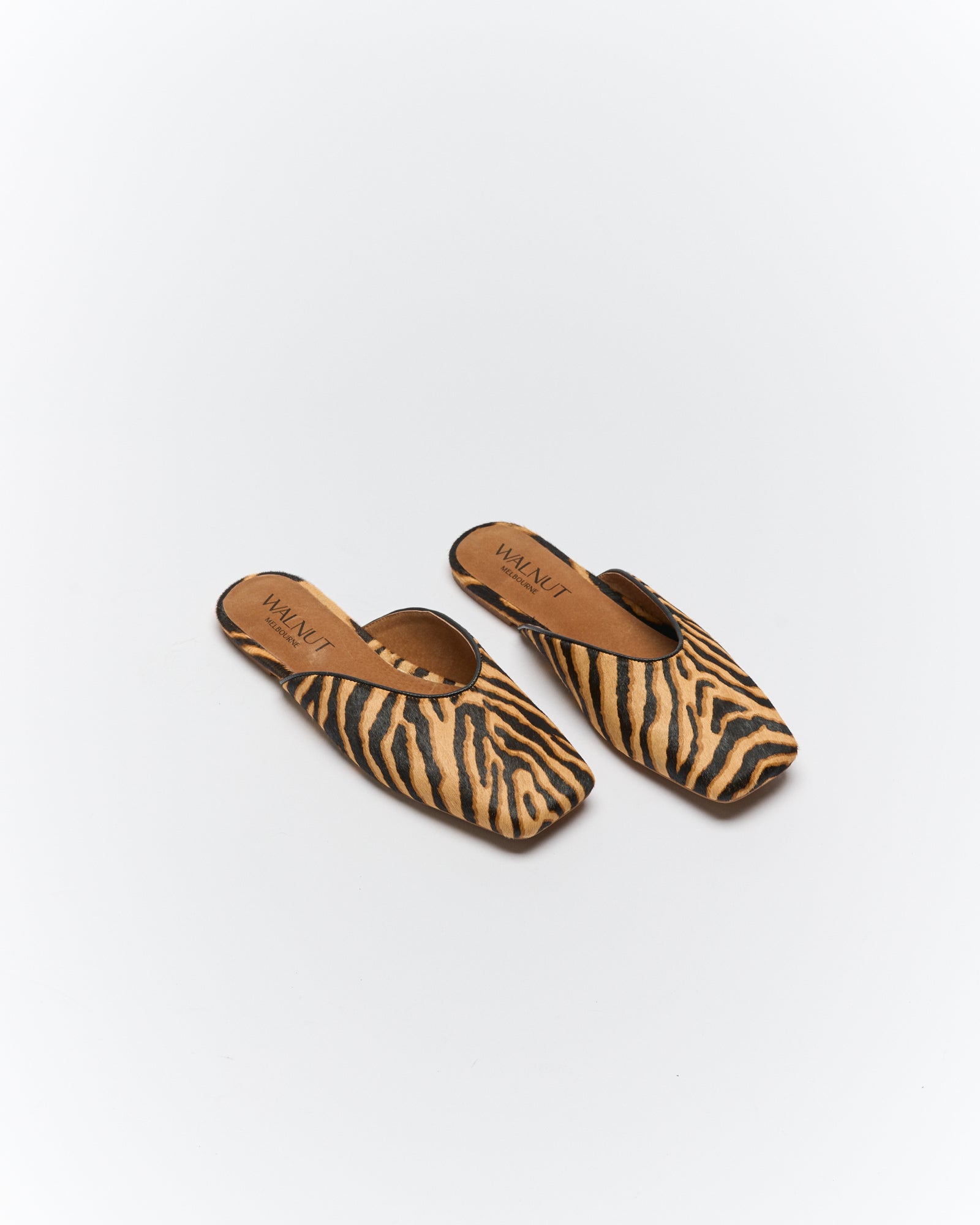 Tyla Leather Mule - Tan Zebra