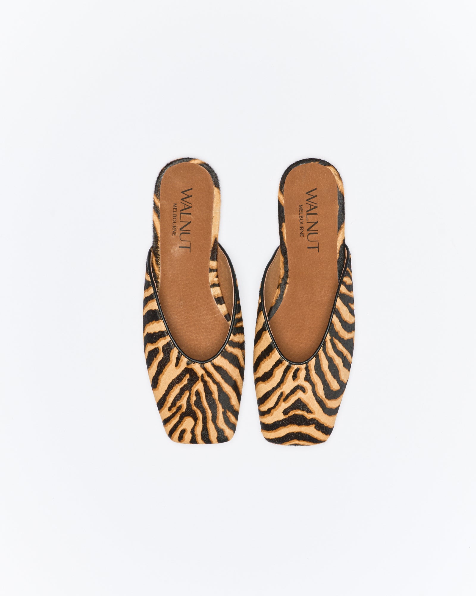 Tyla Leather Mule - Tan Zebra
