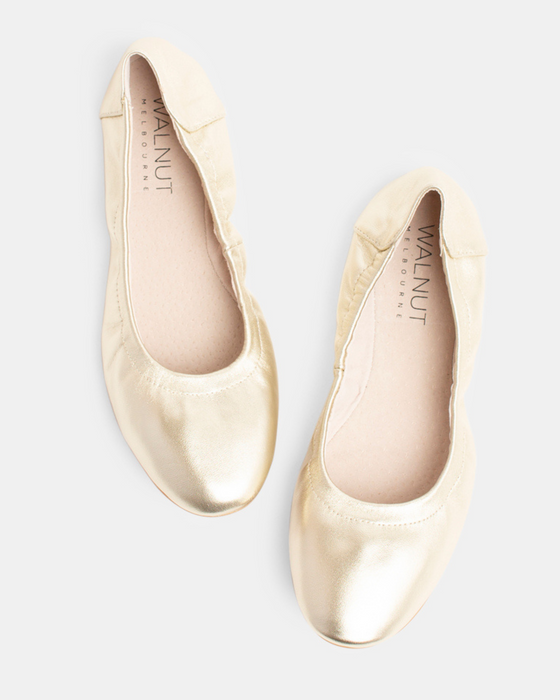 Abbi Leather Ballet - Gold