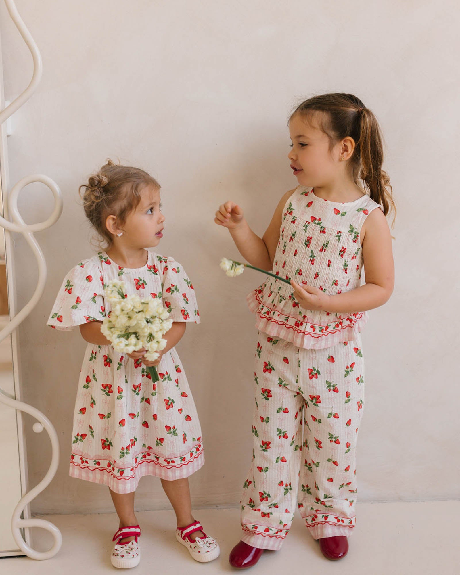 Poppy Pant - Strawberries and Cream