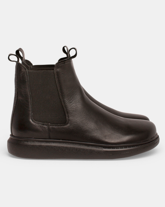 Taz Leather Boot - Black