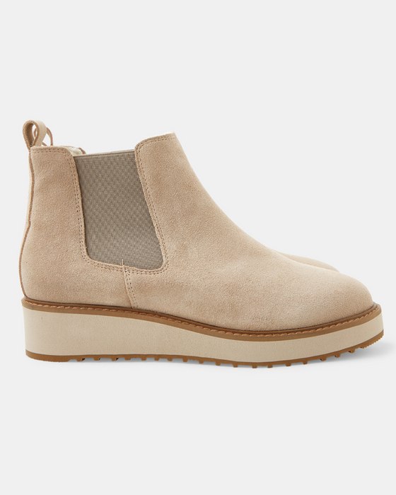 Jade Leather Boot - Stone Suede