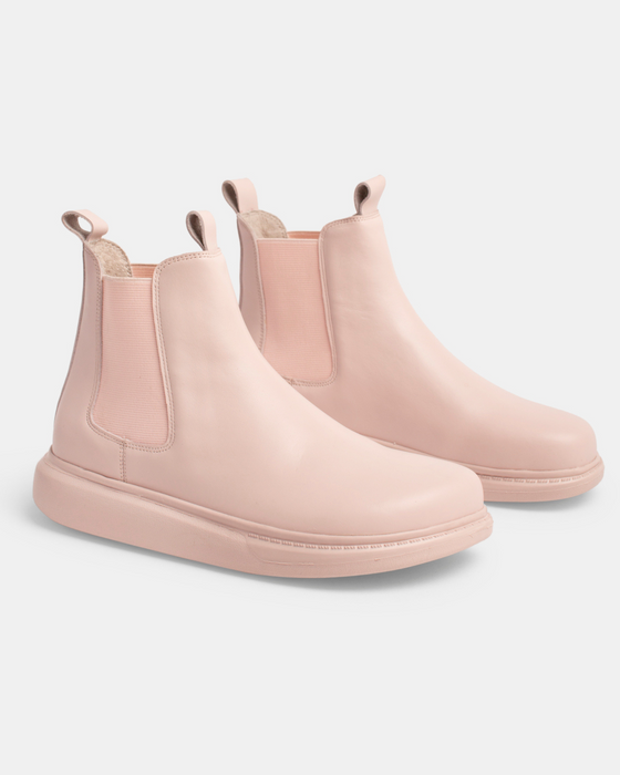Taz Leather Boot - Pink