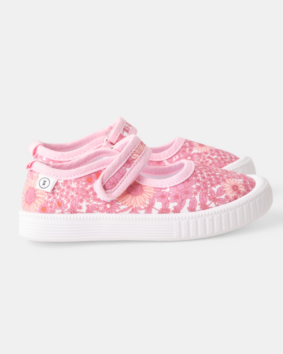 Play Mary Jane Canvas - Flower Pink