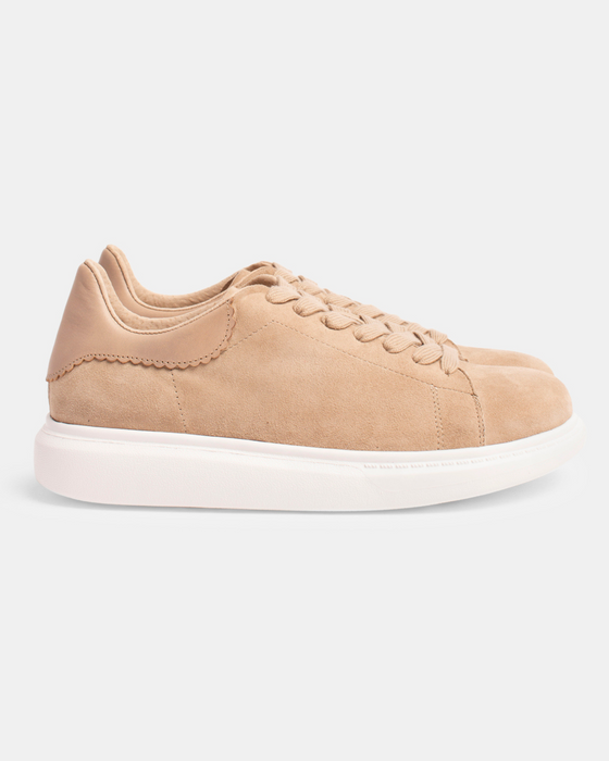 Tokyo Leather Sneaker - Stone Suede