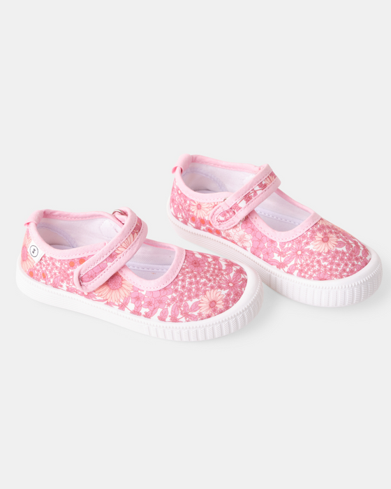 Play Mary Jane Canvas - Flower Pink