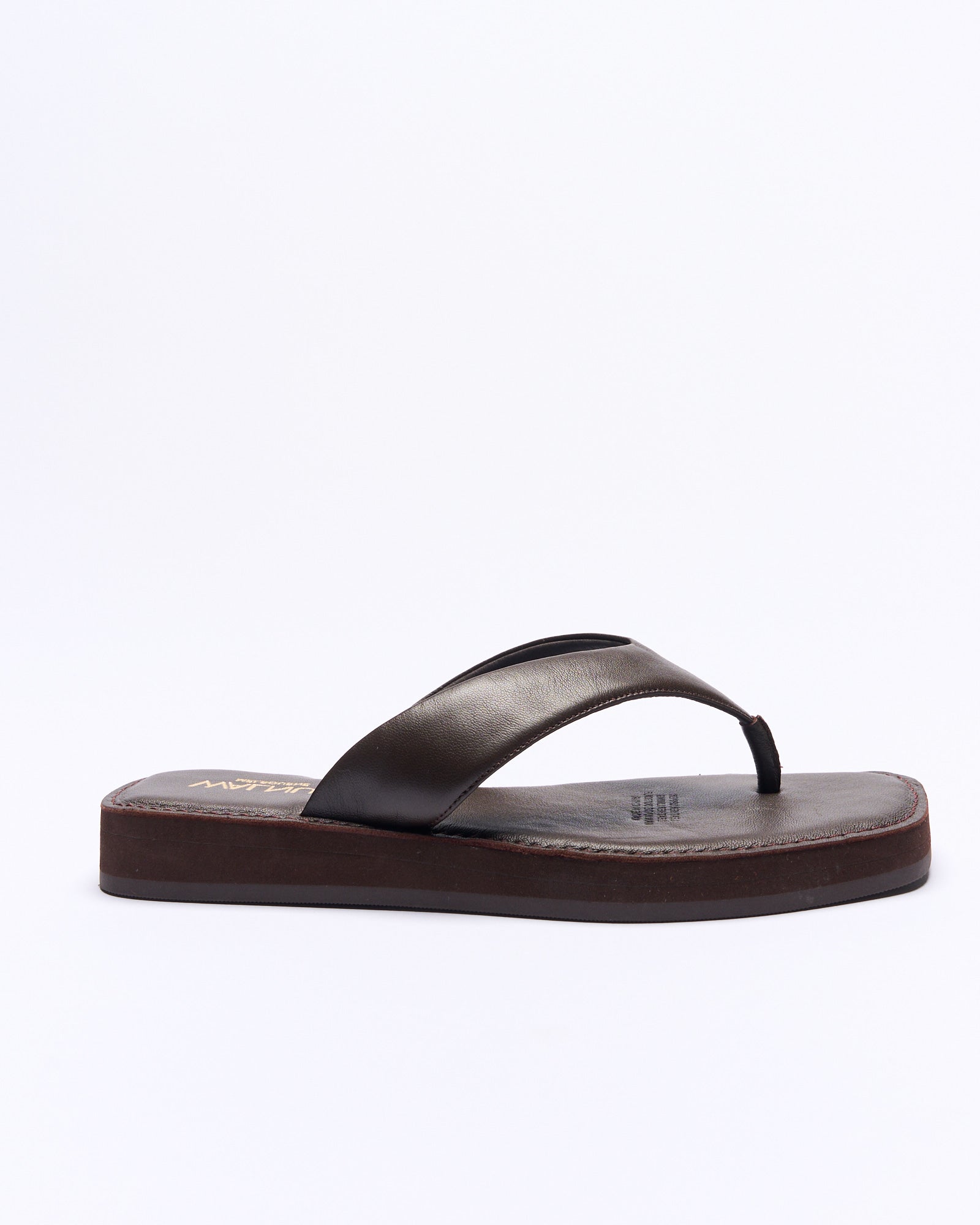 Filip Leather Slide - Chocolate