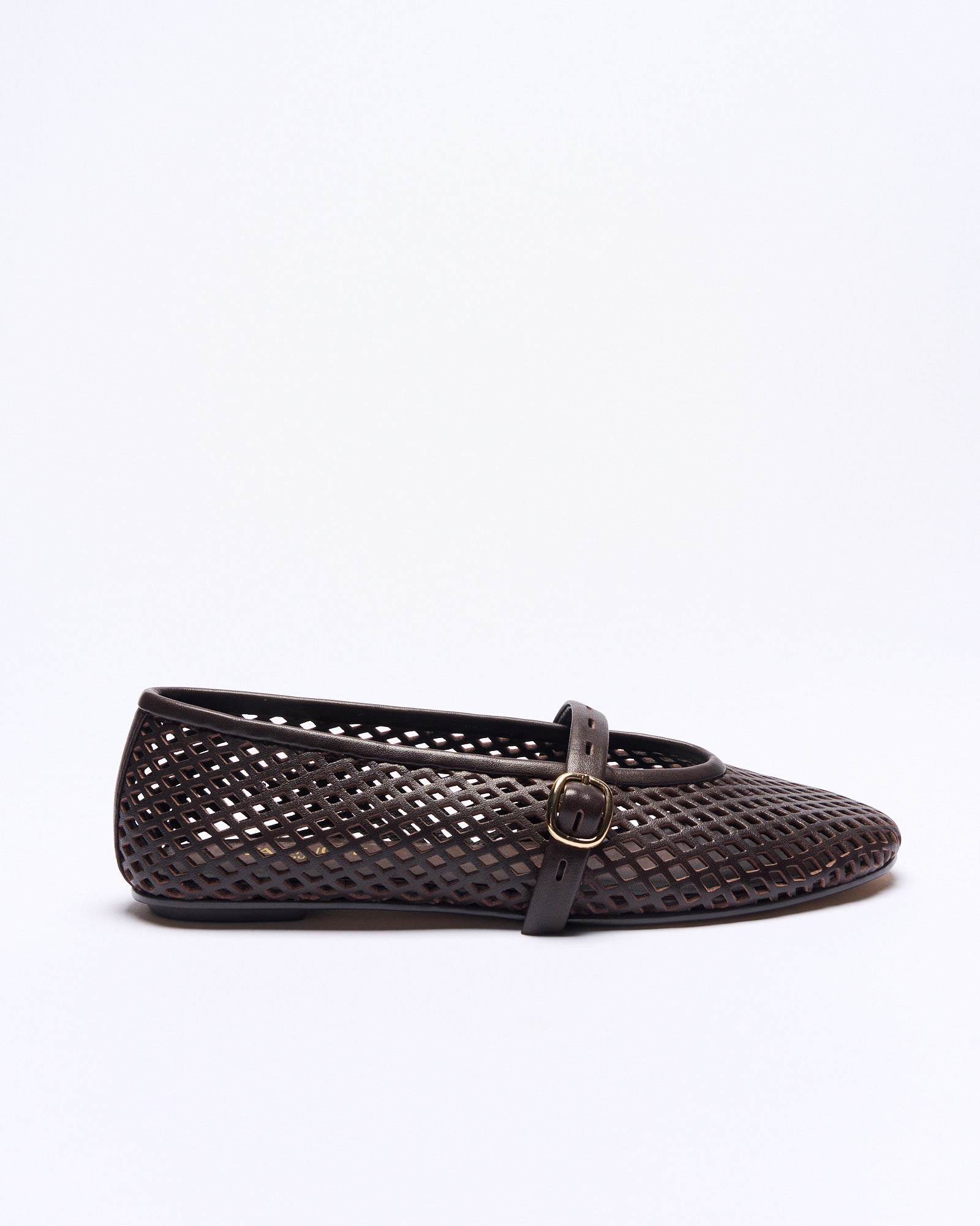 Kate Leather Ballet - Chocolate