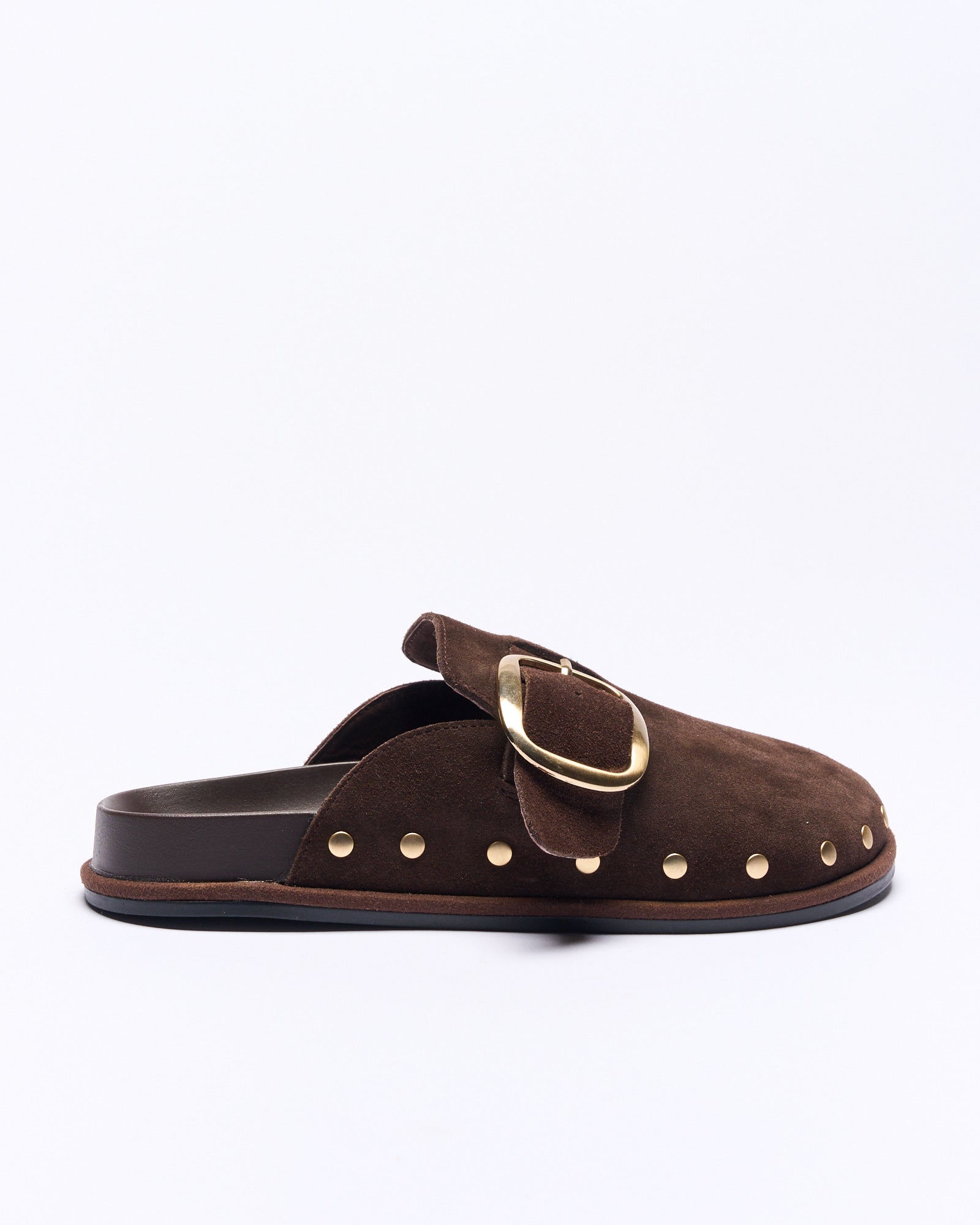 Mia Leather Mule - Chocolate