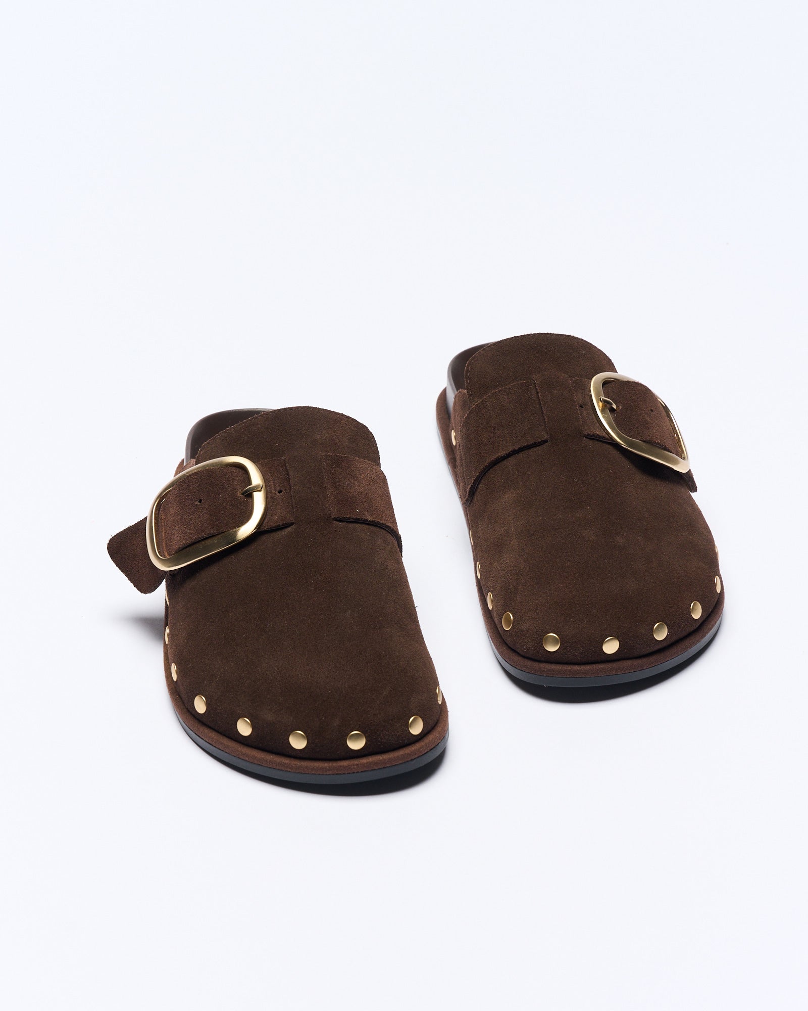 Mia Leather Mule - Chocolate