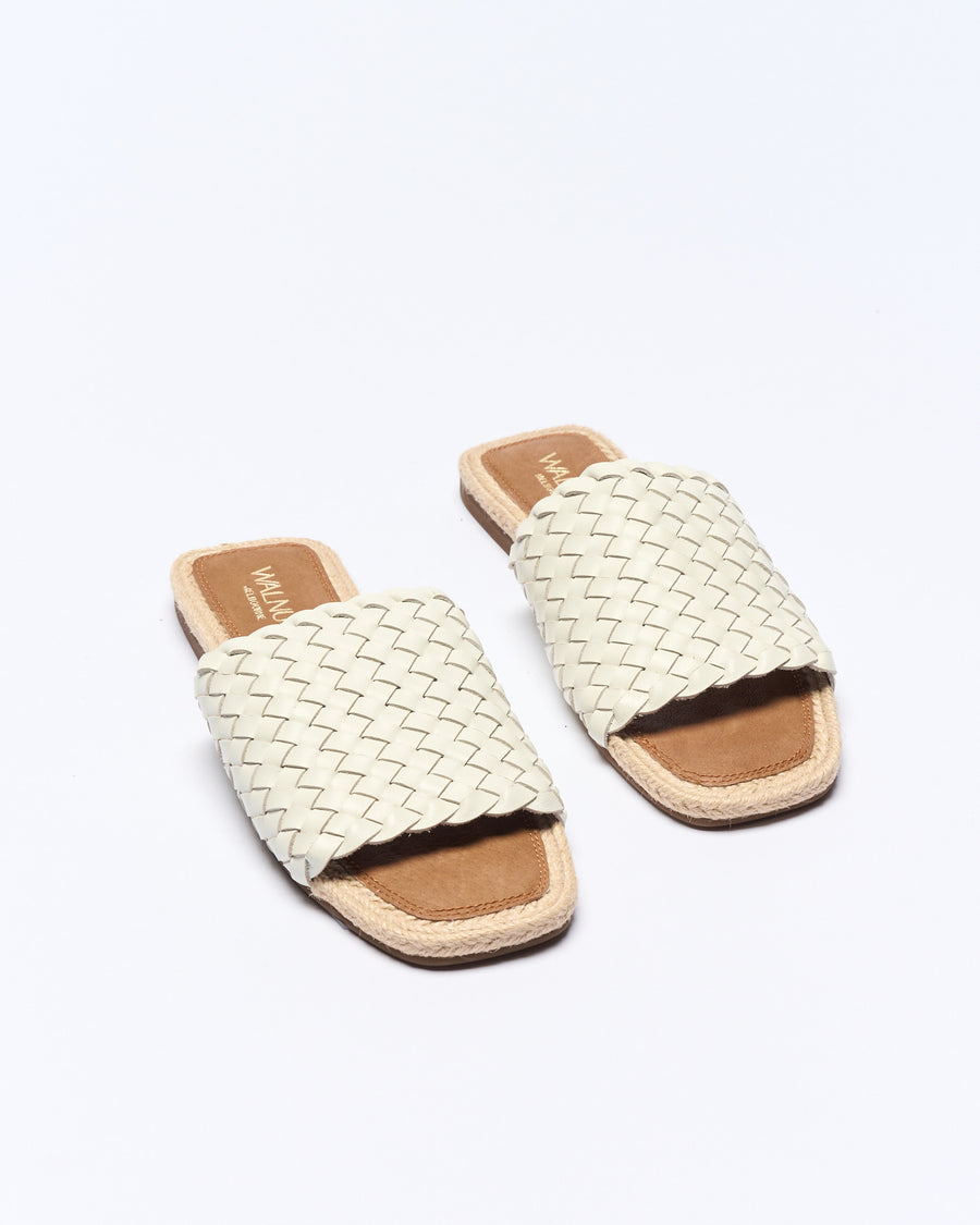 Harper Leather Slide - White