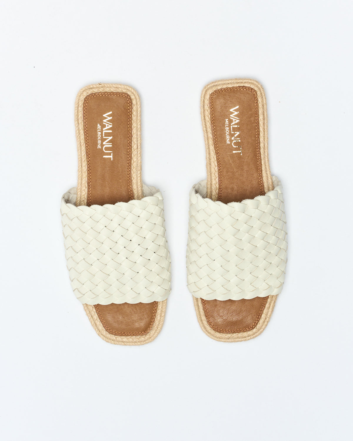 Harper Leather Slide - White