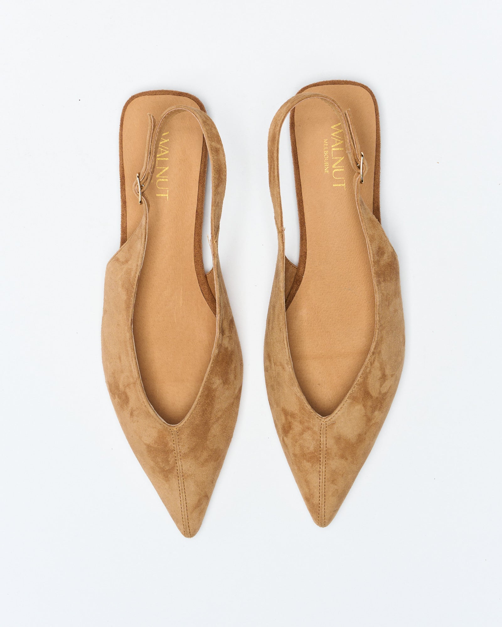 Sabine Leather Flat - Camel