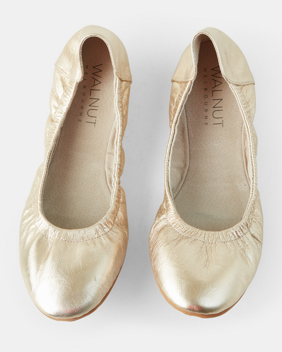 Abbi Leather Ballet - Copper Metallic