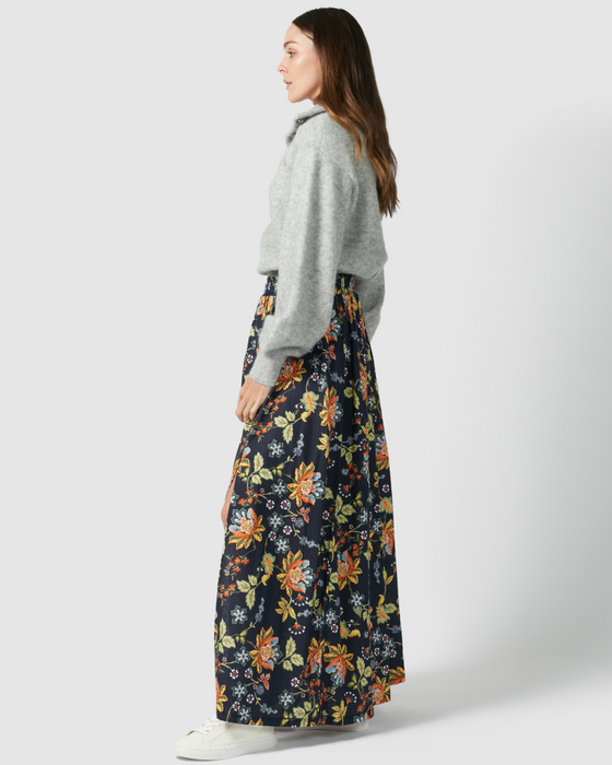 Capri Skirt - Navy Floral