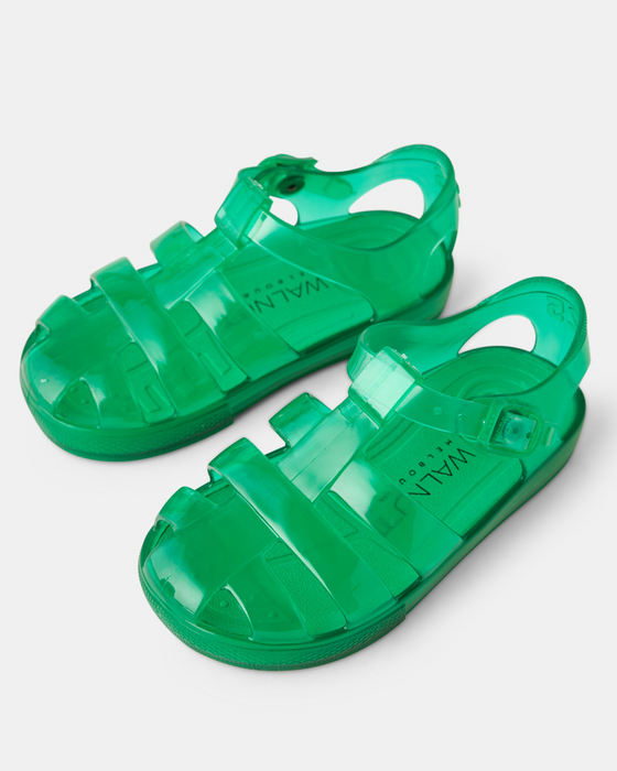 Neon green online jelly sandals