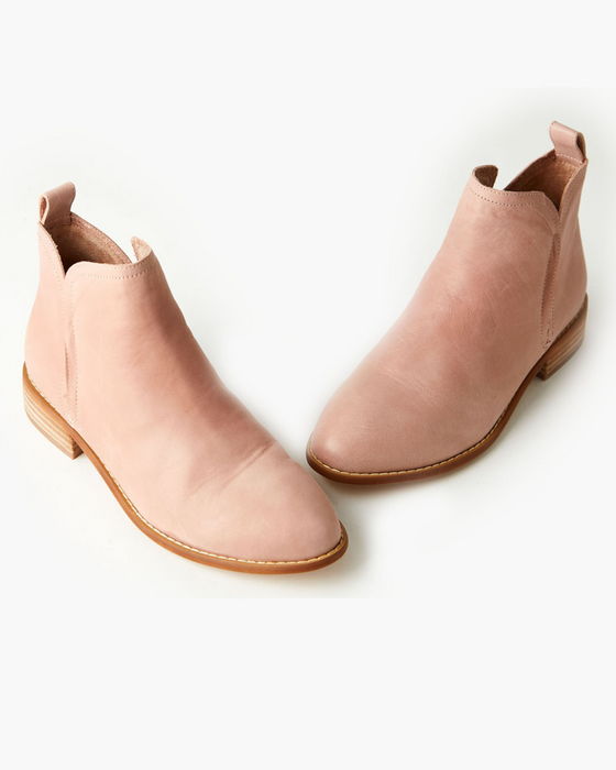 Douglas Leather Ankle Boot - Rose