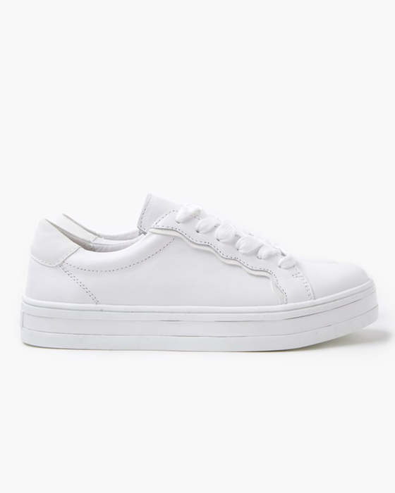 Sass Leather Sneaker - White