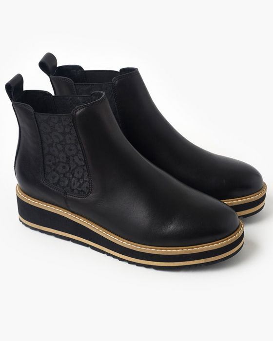 Jade Leather Boot - Black