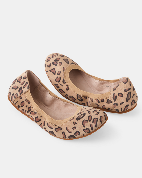 Ava Leather Ballet - Safari Leopard