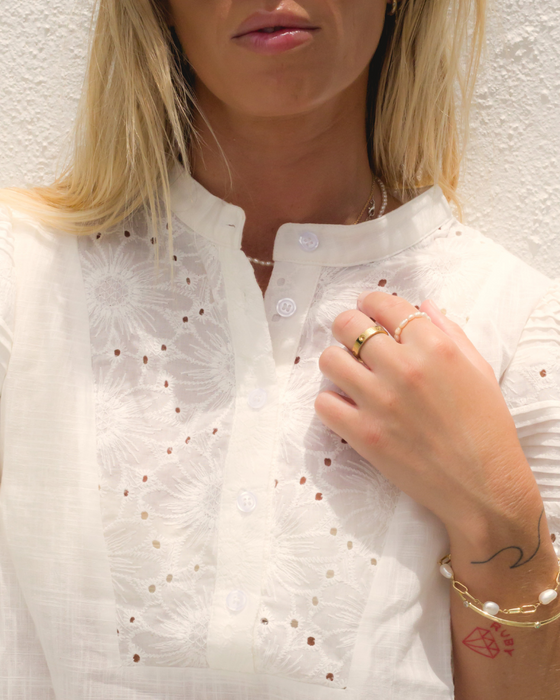 Lille Lace Shirt- White