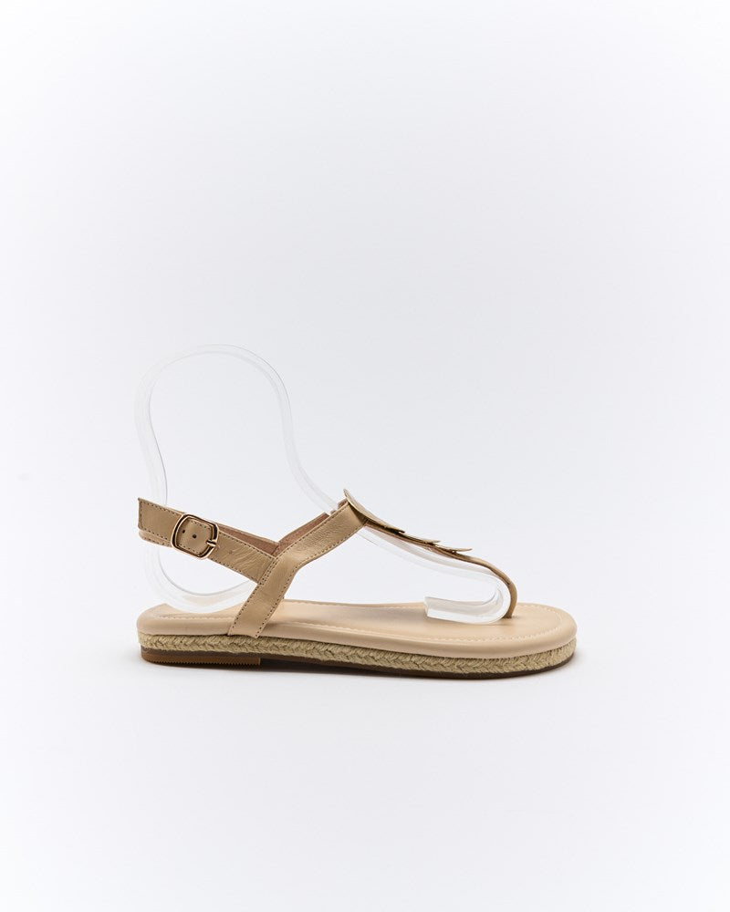 Ada Leather Sandal - Oat
