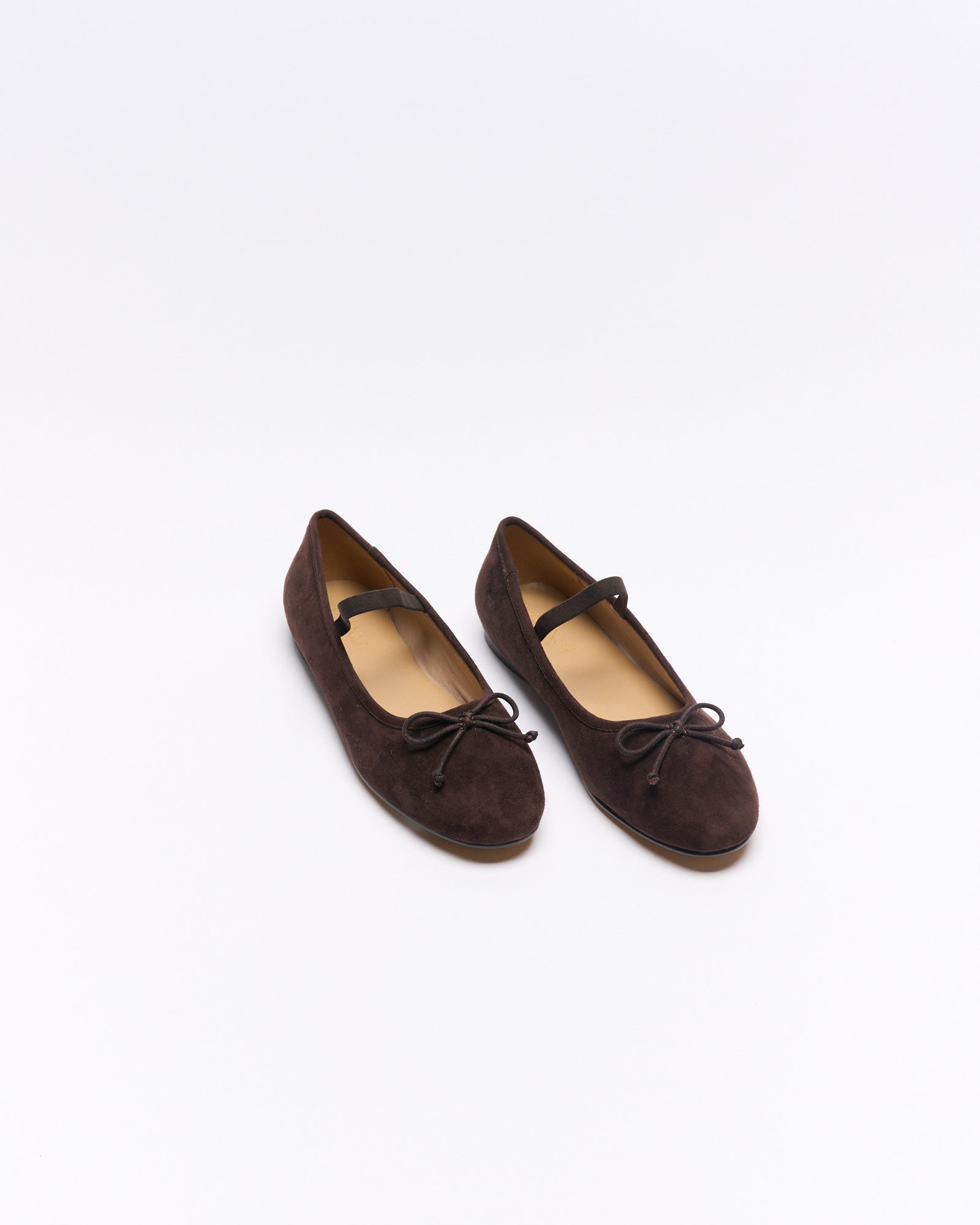 Alice Leather Ballet - Chocolate Suede
