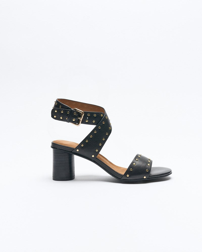 Ambrose Leather Heel - Black