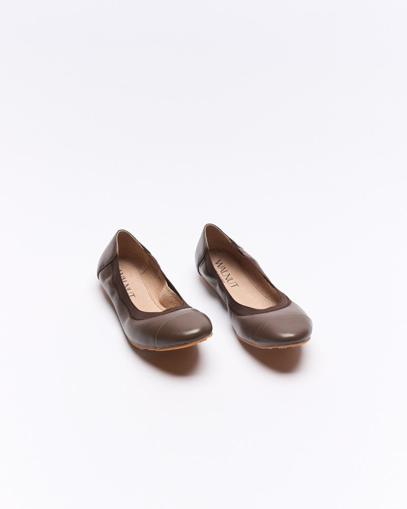 Ava Leather Ballet - Chocolate