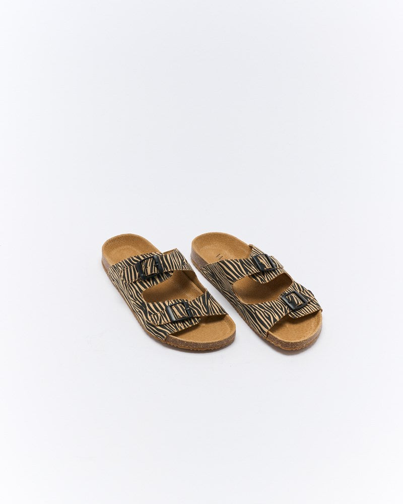 Bailey Slide - Tan Zebra