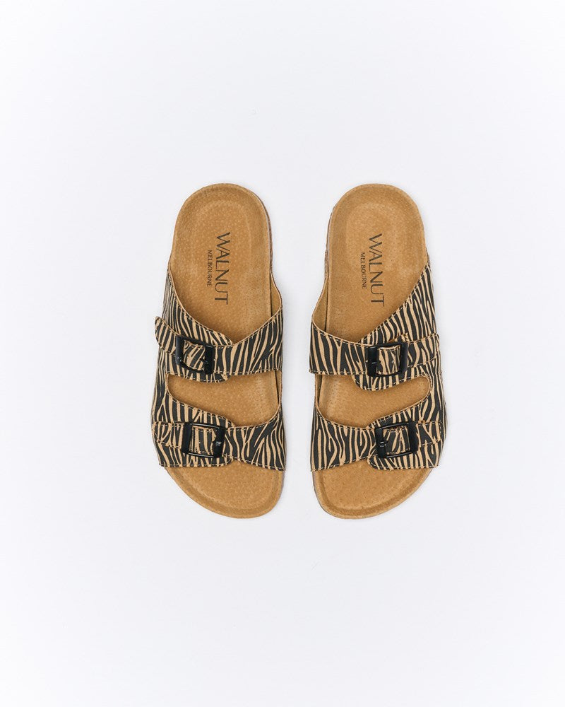Bailey Slide - Tan Zebra