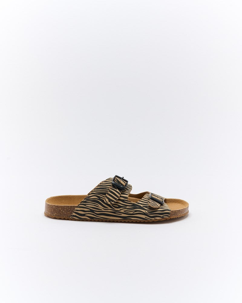 Bailey Slide - Tan Zebra